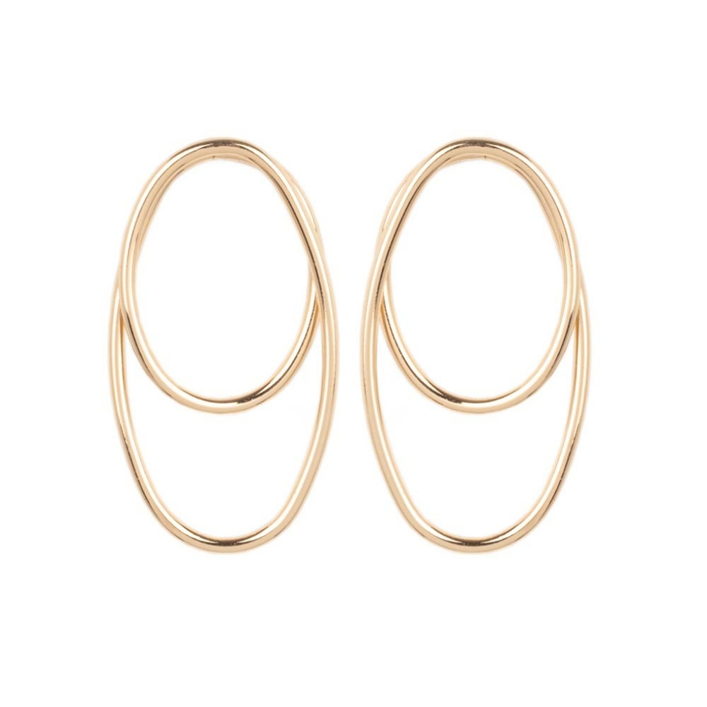 So Oval-Dramatic, Gold Earrings